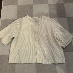 Aerie Short Sleeve Knit Cardigan